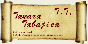 Tamara Tabajica vizit kartica